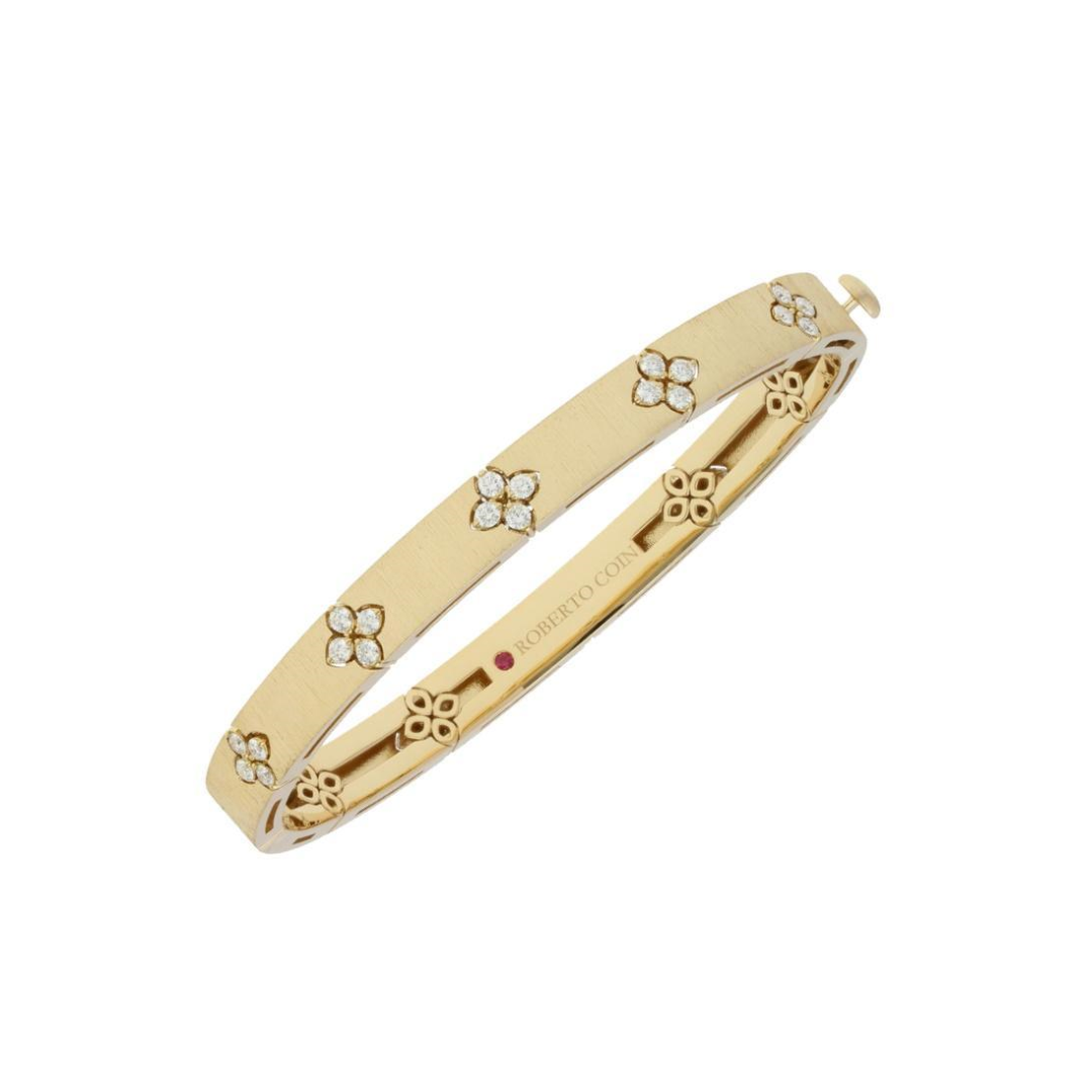 Roberto Coin 18K Yellow Gold Love in Verona Diamond Bangle Bracelet