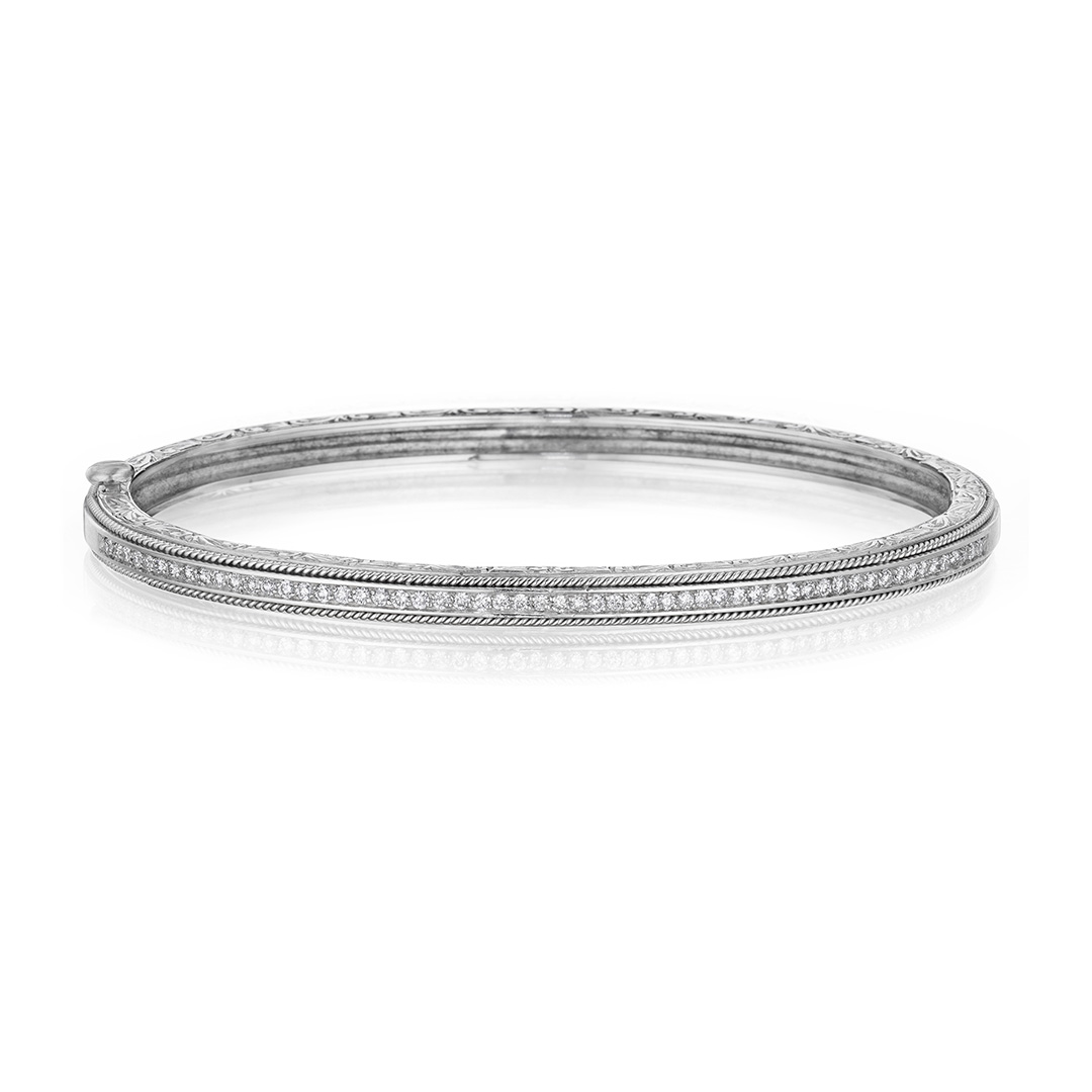 Penny Preville 18K White Gold Diamond Bangle