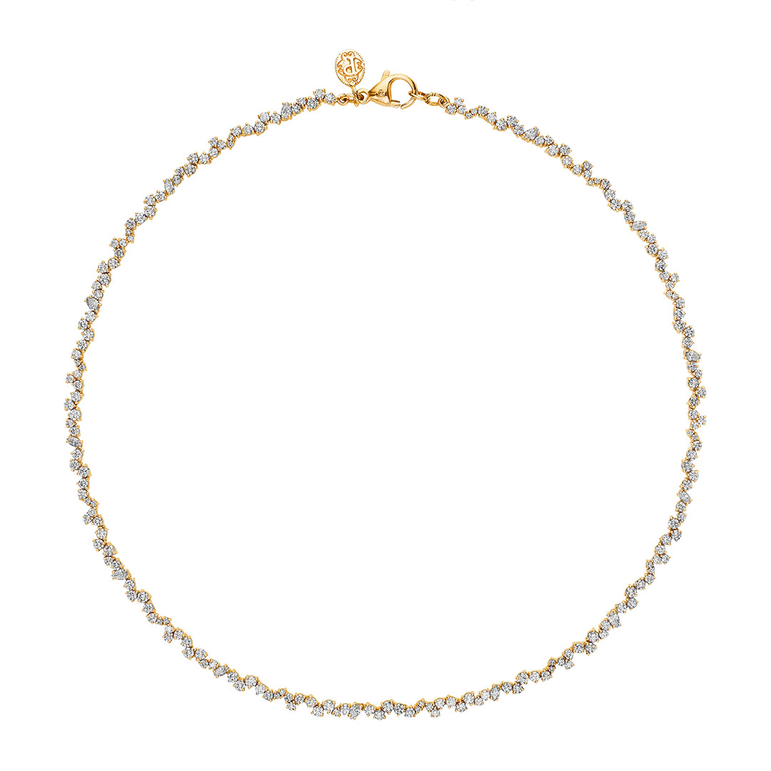 Penny Preville 18K Yellow Gold Diamond Choker Necklace - N4738G