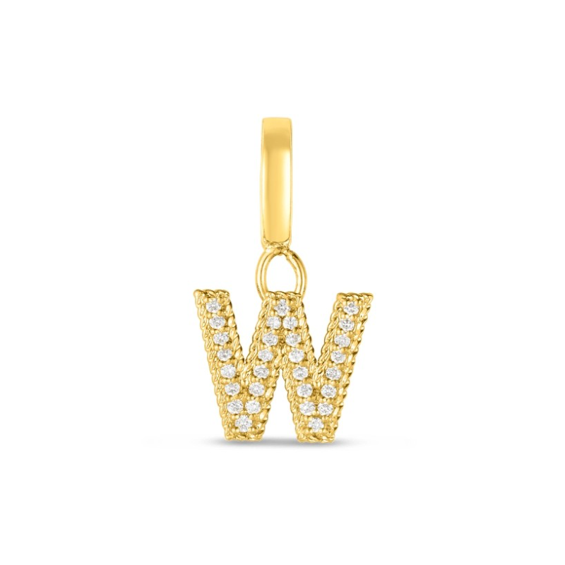 Roberto Coin 18K Yellow Gold Princess Diamond Letter 