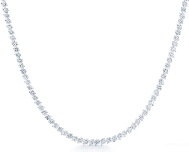 Kwiat 18K White Gold Diamond Line Necklace
