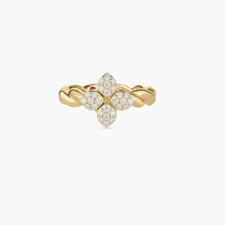 Roberto Coin 18K Yellow Gold Love in Verona Diamond Twist Ring