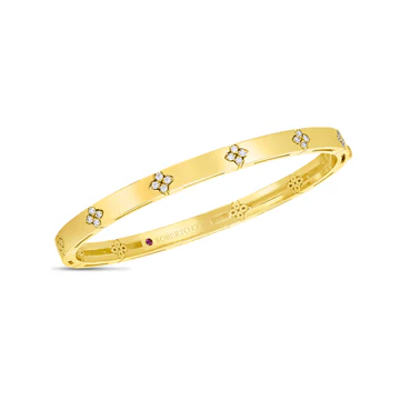 Roberto Coin 18K Yellow Gold Love in Verona Diamond Bangle Bracelet - 182