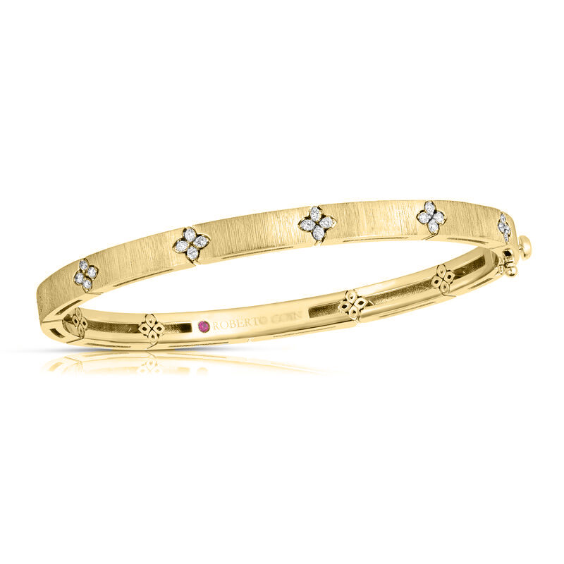 Roberto Coin 18K Yellow Gold Love in Verona Diamond Bangle Bracelet