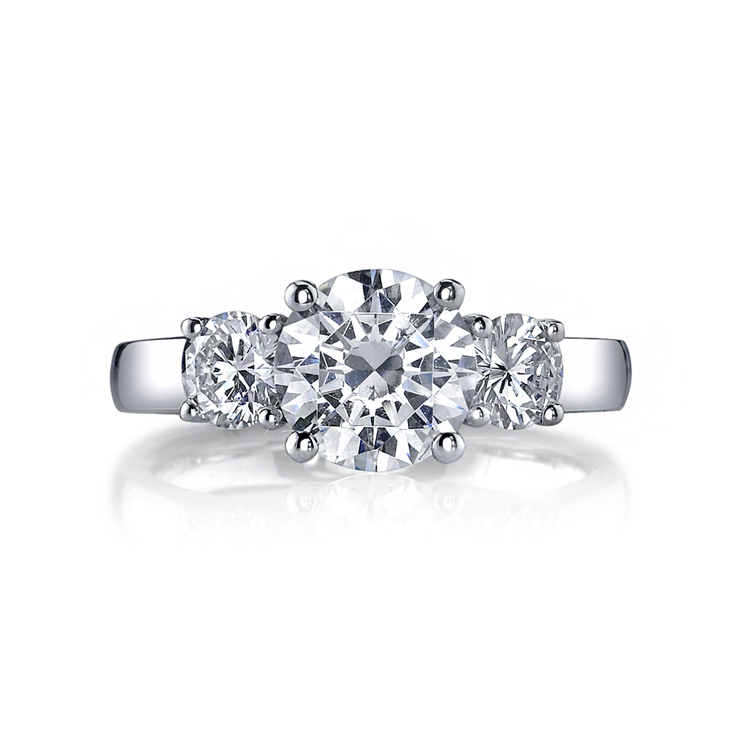 Platinum Diamond Three Stone Ring