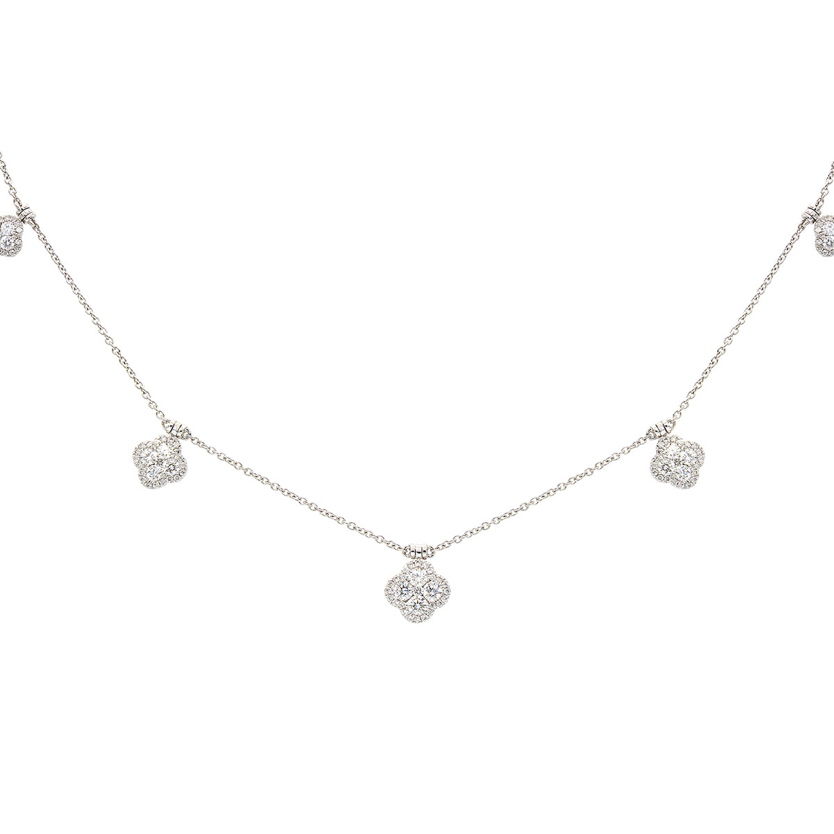 18K White Gold Diamond Necklace