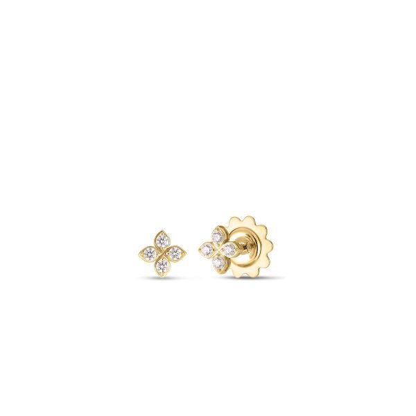 Roberto Coin 18K Yellow Gold Love in Verona Diamond Flower Stud Earrings - 292