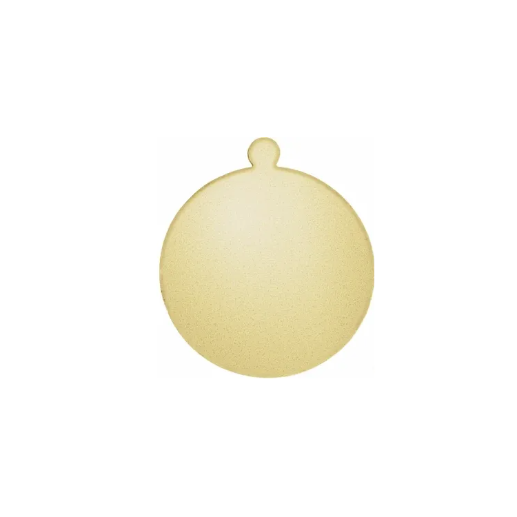 18K Yellow Gold Disc