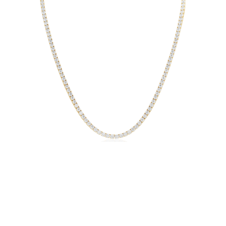 18K Yellow Gold Diamond Riviera Necklace - 3EON4-1705Y