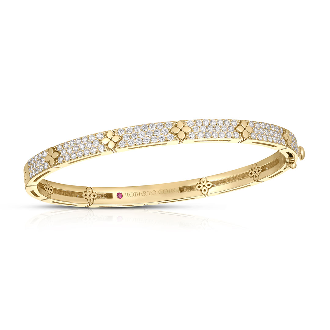 Roberto Coin 18K Yellow Gold Love in Verona Diamond Bangle Bracelet - 313