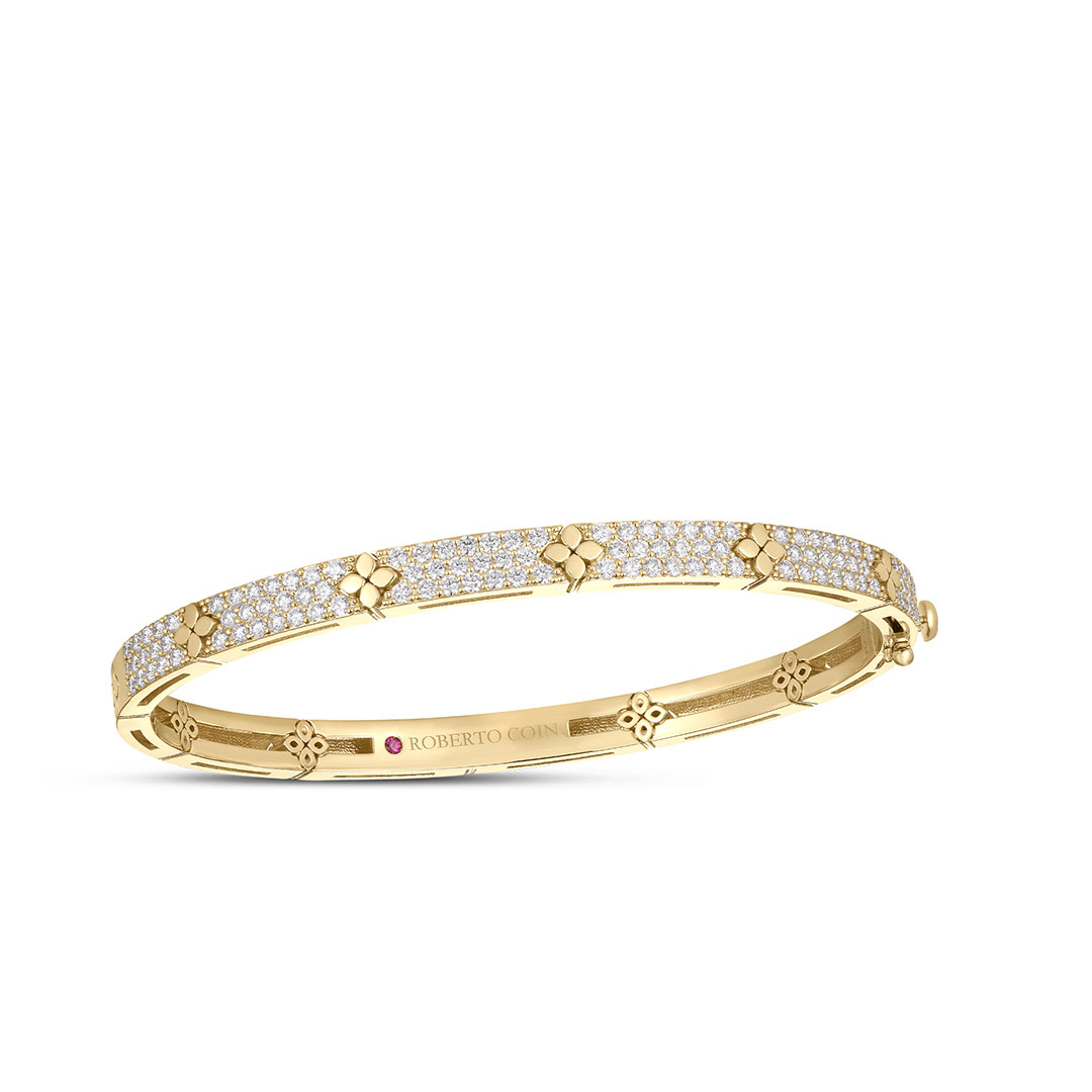 Roberto Coin 18K Yellow Gold Love in Verona Diamond Bangle Bracelet