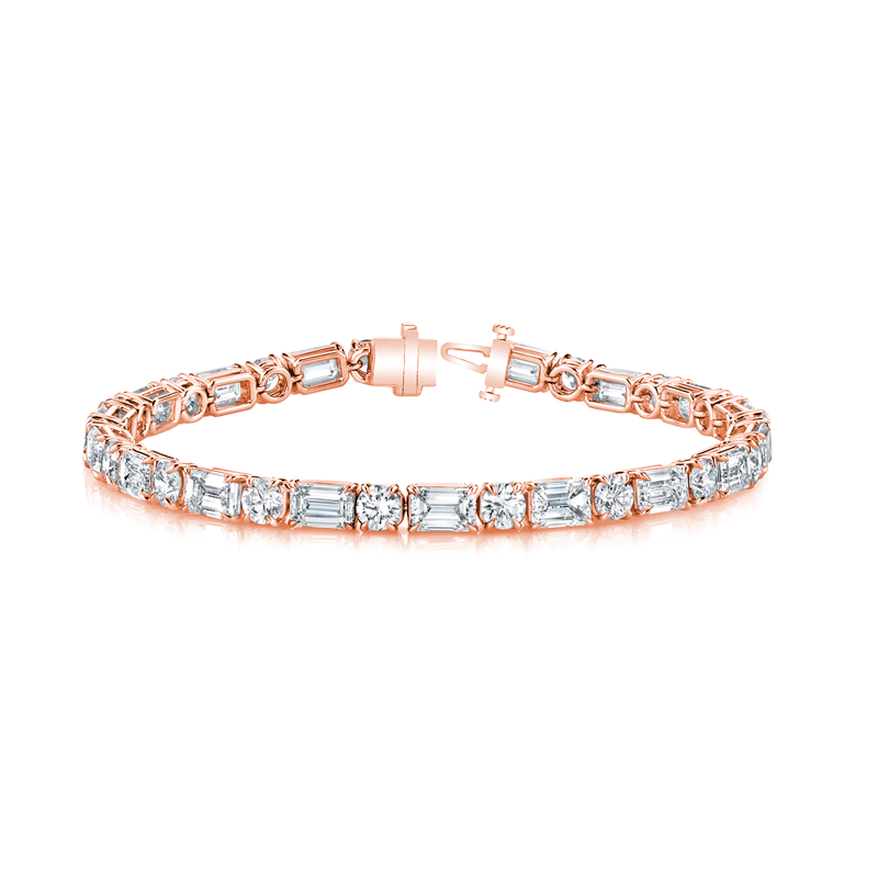 18K Rose Gold Diamond Tennis Bracelet - FB039B8R