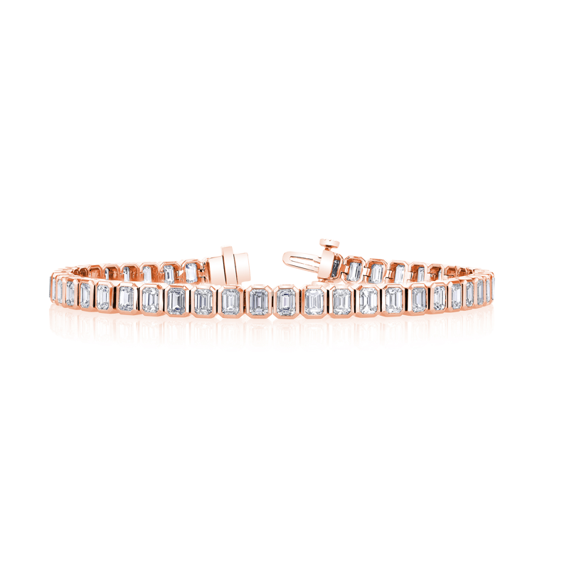 18K Rose Gold Diamond Tennis Bracelet