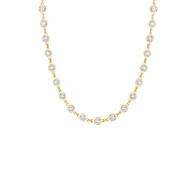 14K Yellow Gold Diamond Necklace