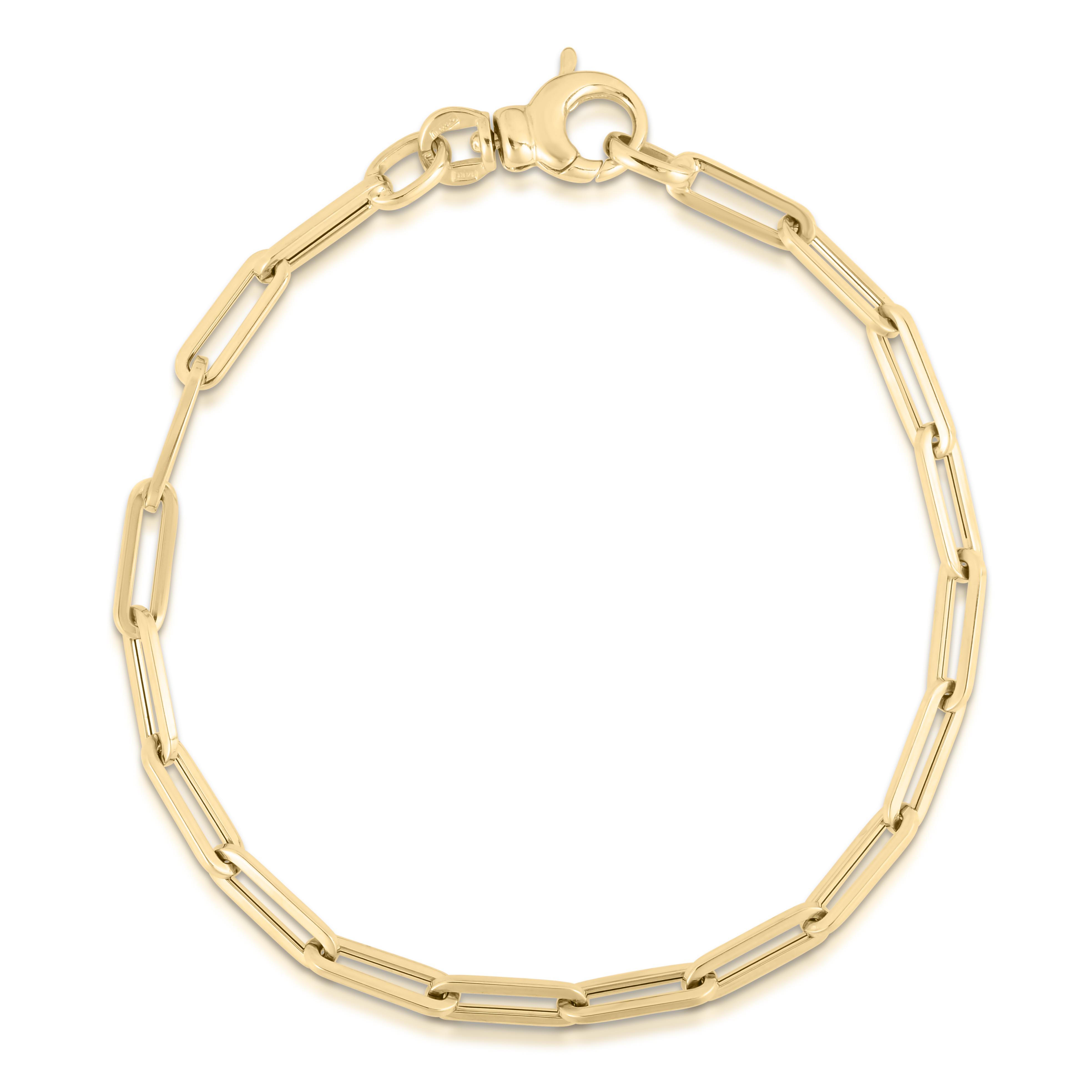 Roberto Coin 18K Yellow Gold Coin Classics Thin Paperclip Link Chain Bracelet