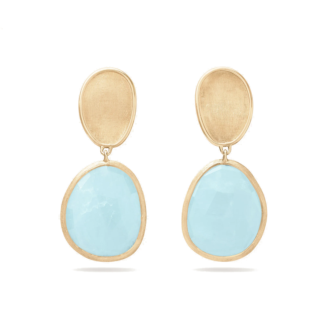 Marco Bicego 18K Yellow Gold Aquamarine Drop Earrings
