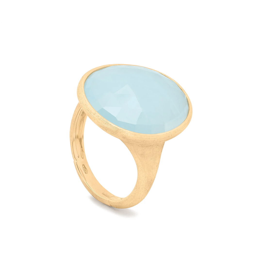 Marco Bicego 18K Yellow Gold Lunaria Aquamarine Ring