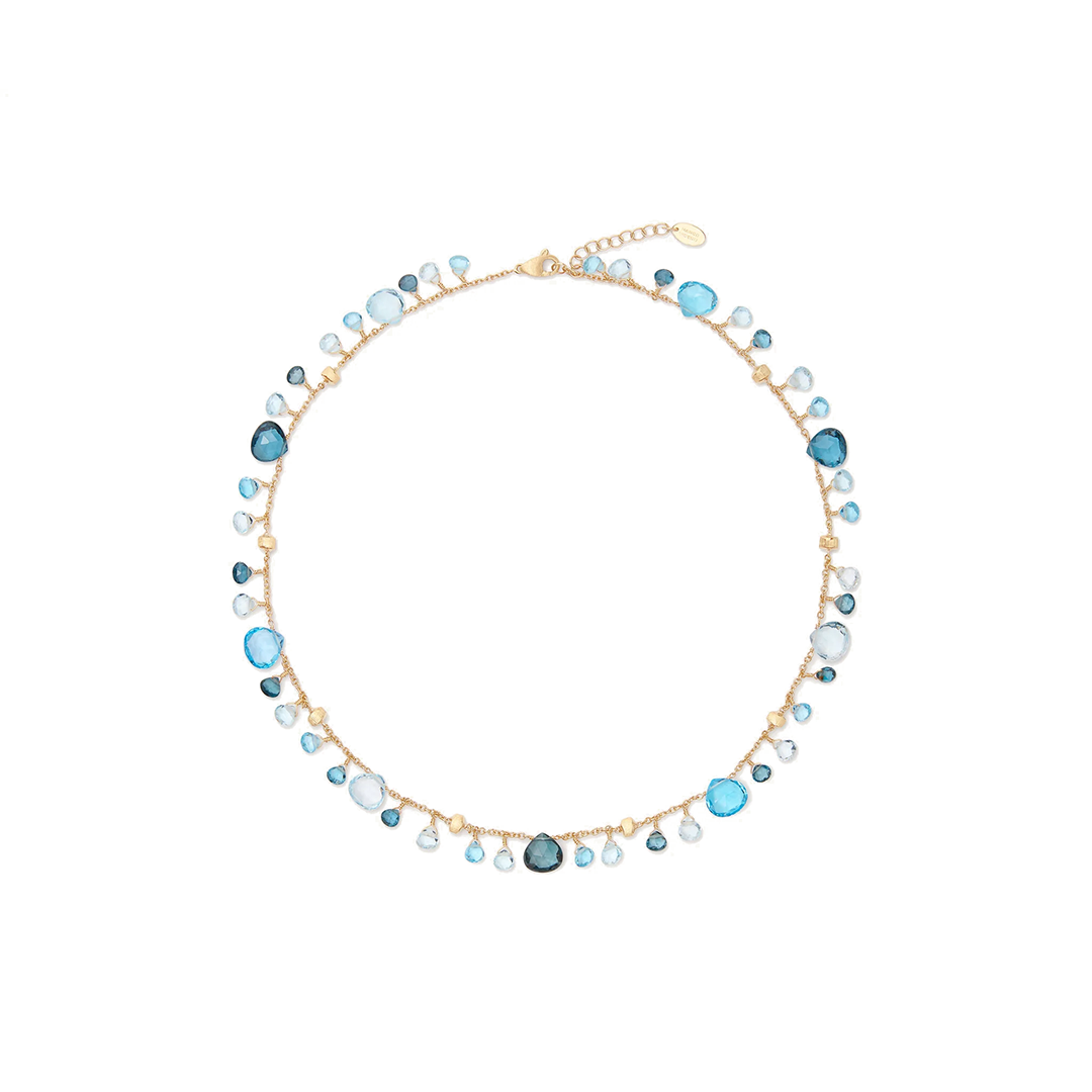 Marco Bicego 18K Yellow Gold Paradise Blue Topaz Necklace