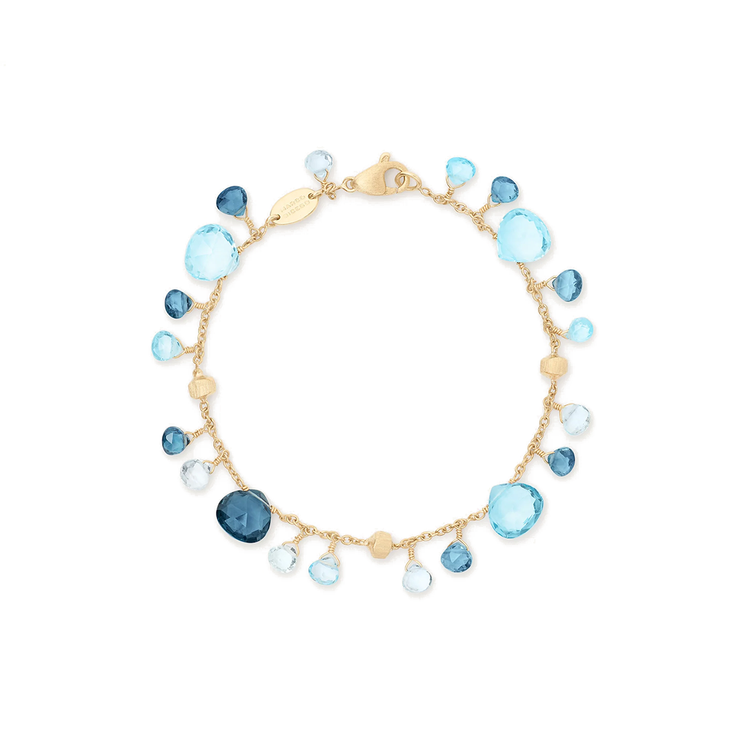 Marco Bicego 18K Yellow Gold Paradise Mixed Blue Topaz Bracelet