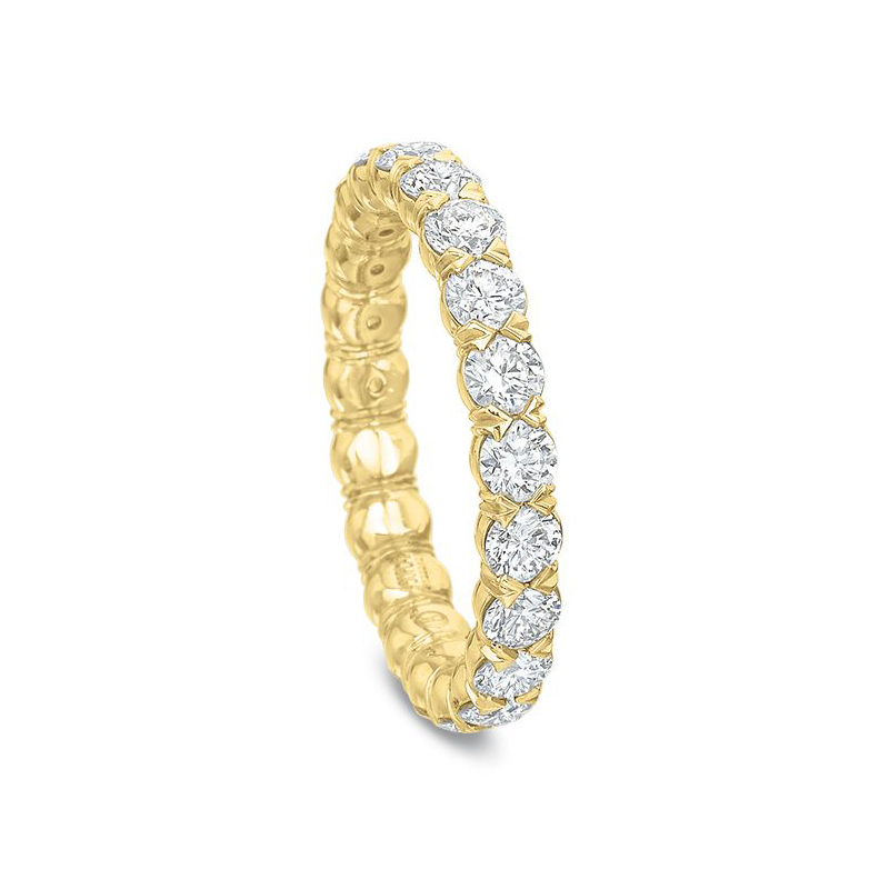 Precision Set 18K Yellow Gold Diamond Band