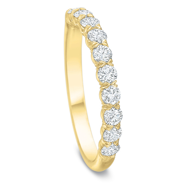 Precision Set 18K Yellow Gold Diamond Band
