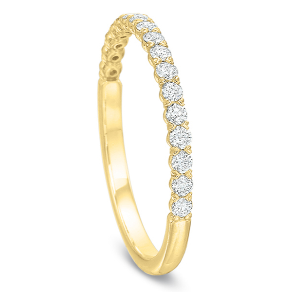 Precision Set 18K Yellow Gold Diamond Band