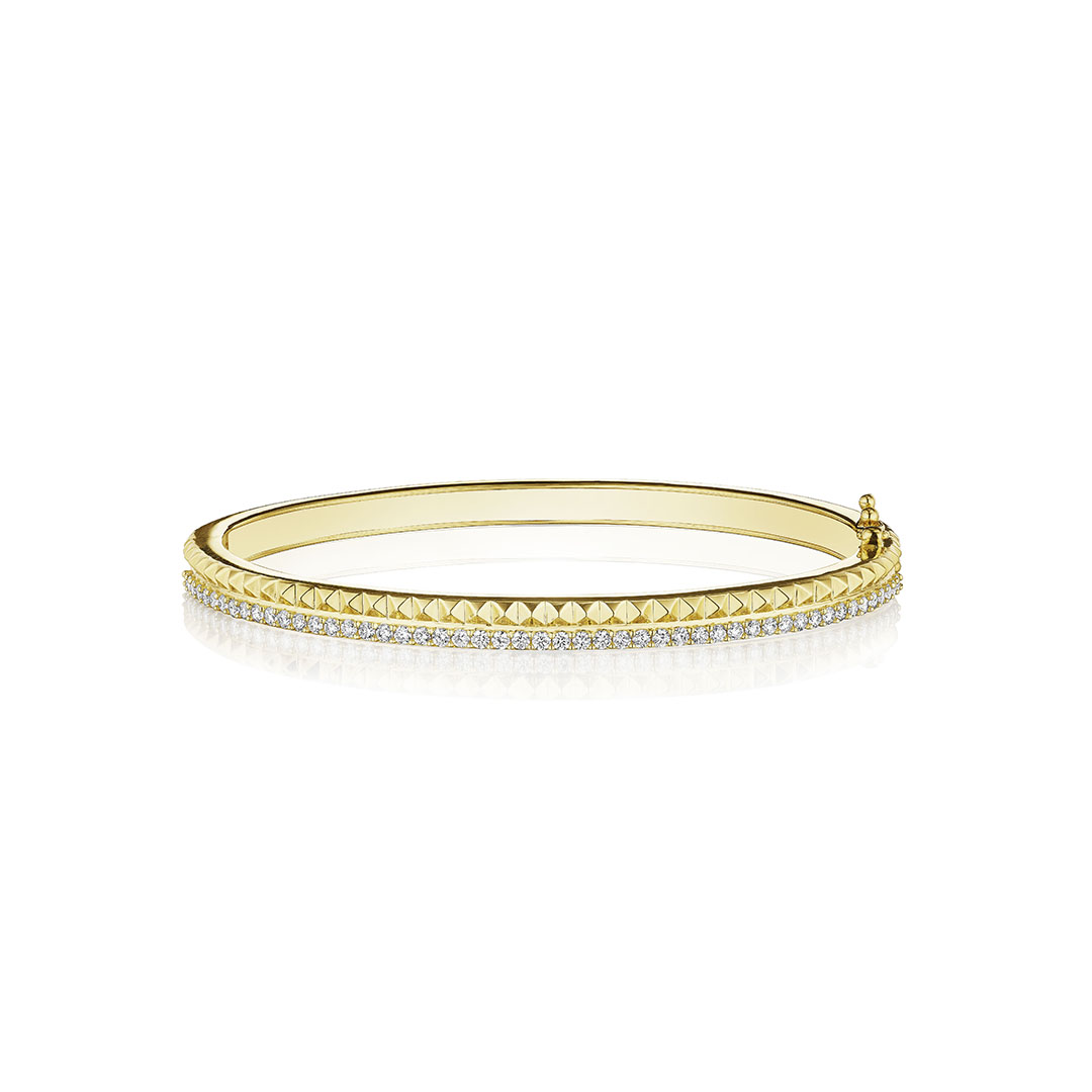 Penny Preville 18K Yellow Gold Diamond Bangle Bracelet