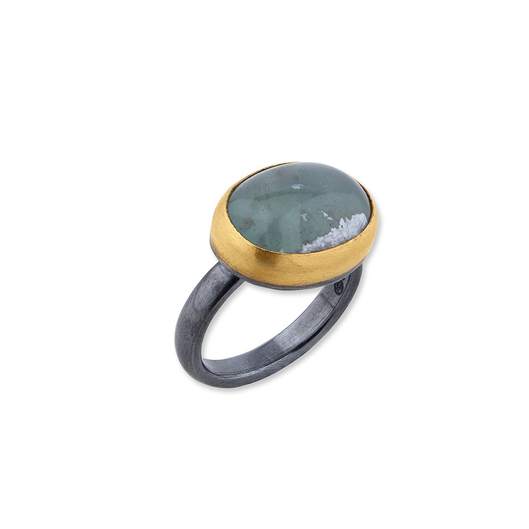 Lika Behar 24K Yellow Gold and Oxidized Sterling Silver Aquaprase 