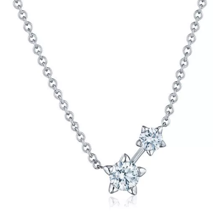 Kwiat 18K White Gold Starry Night Diamond Star Necklace