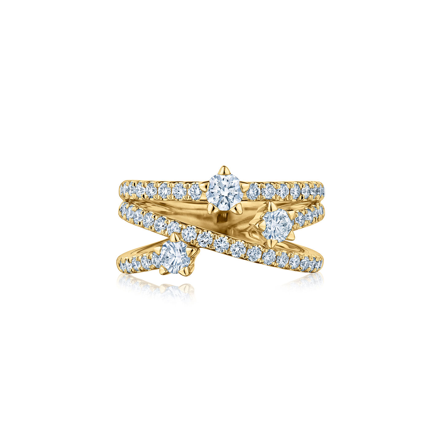 Kwiat 18K Yellow Gold Crossover Ring