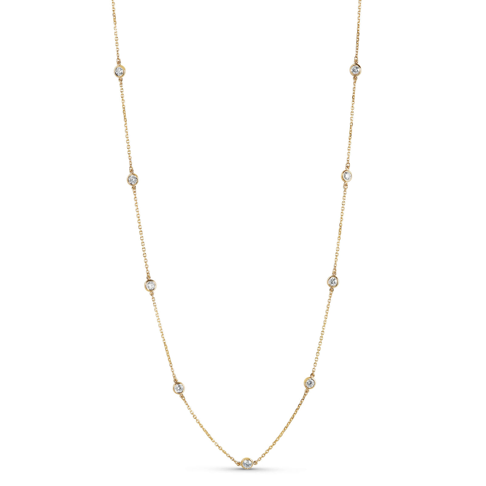 14K Yellow Gold Diamonds Necklace