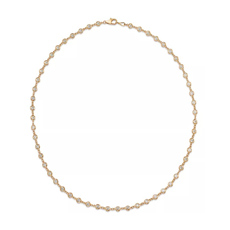 14K Yellow Gold Diamonds by the Yard Necklace