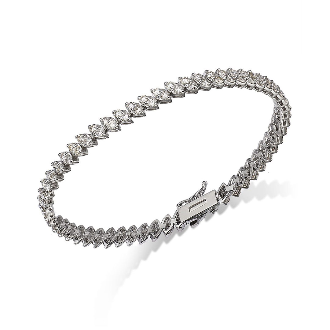14K White Gold Diamond Tennis Bracelet