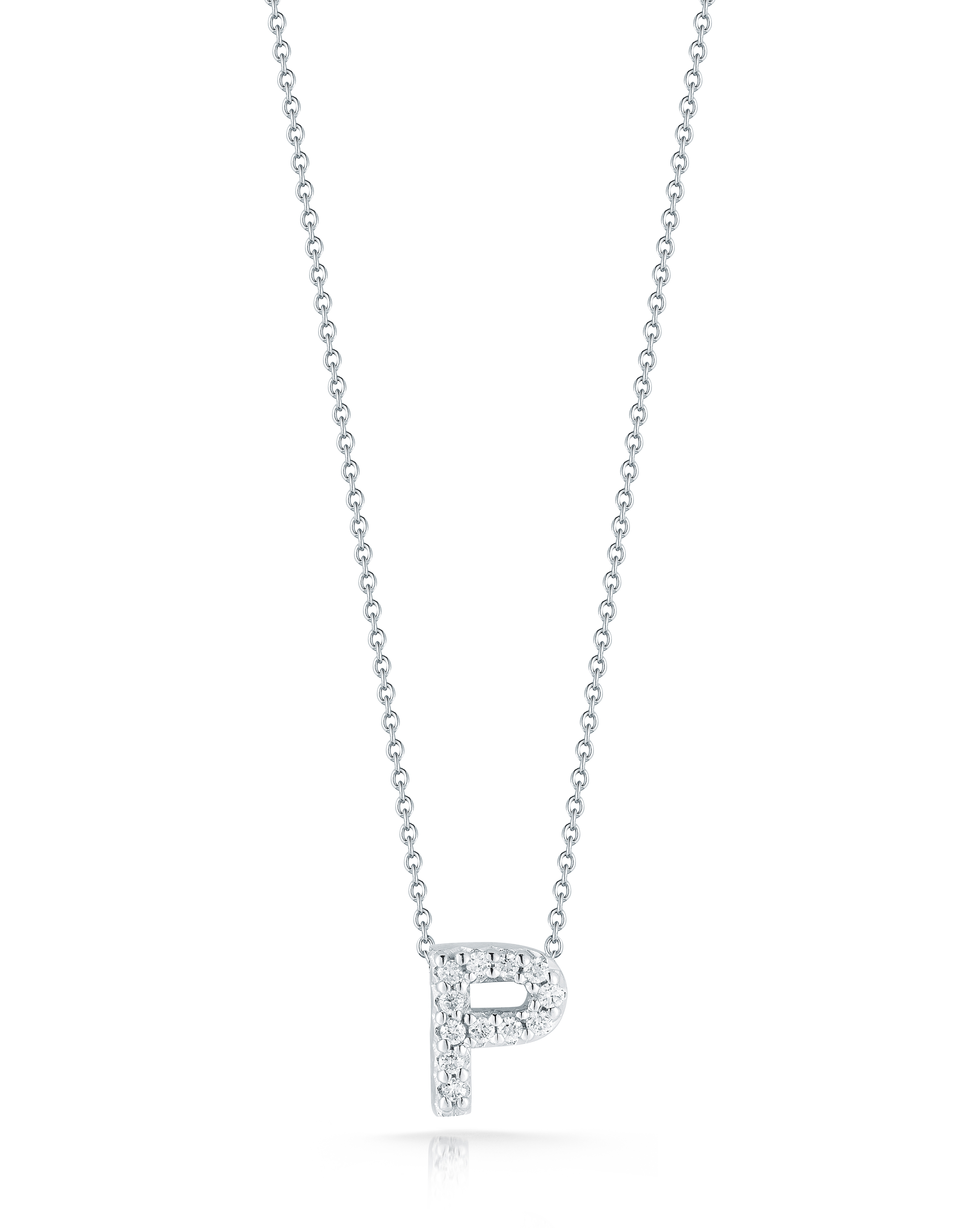 Roberto Coin 18K White Gold Tiny Treasures Diamond Love Letter 