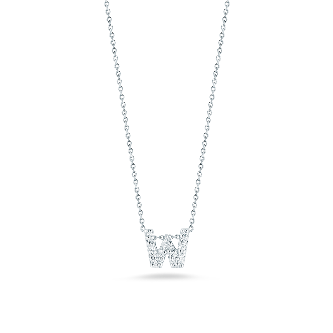 Roberto Coin 18K White Gold Diamond Love Letter 
