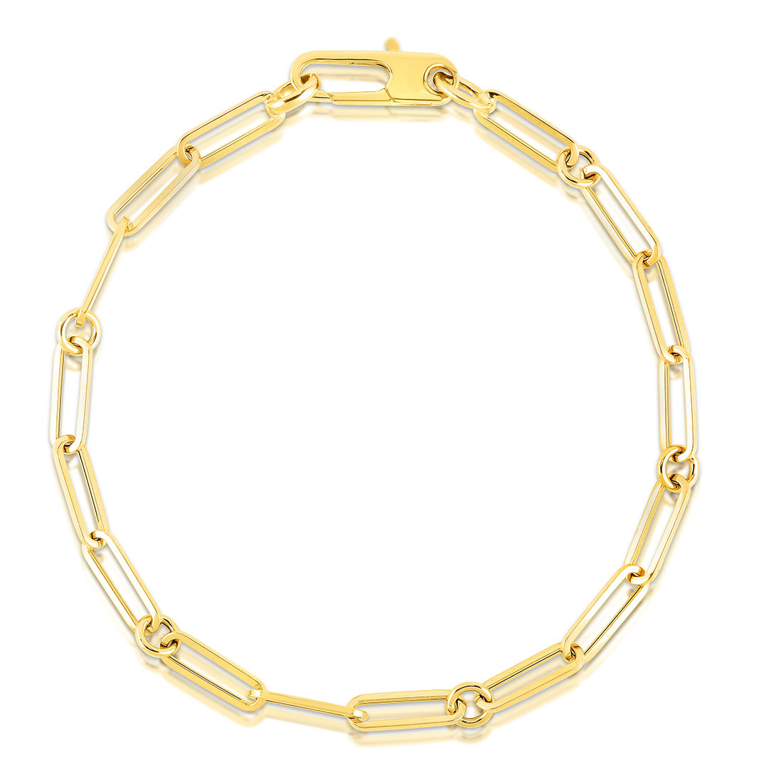 Roberto Coin 18K Yellow Gold Paperclip Link Chain Bracelet