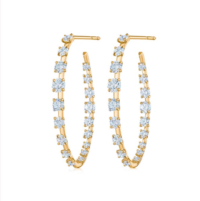 KWIAT 18K Yellow Gold Diamond Starry Night Hoops