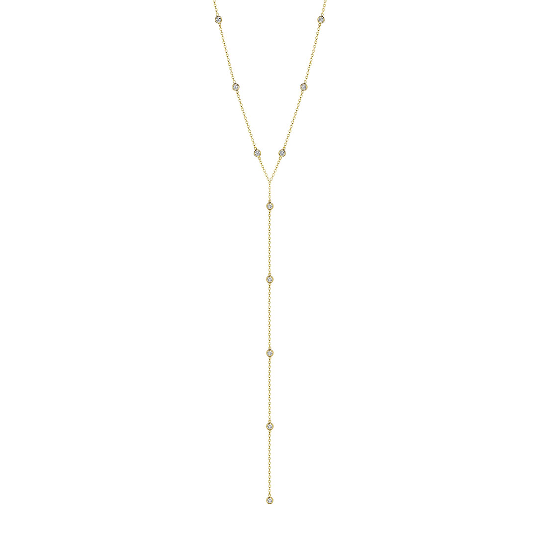 Penny Preville 18K Yellow Gold Diamond Y Necklace