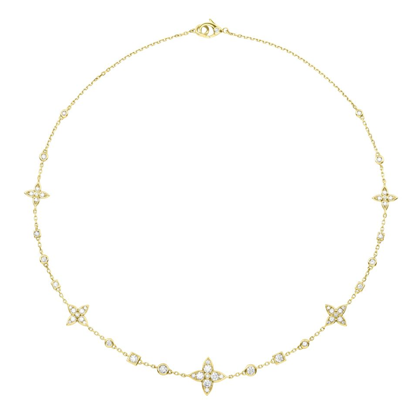 MARIANI 18K Yellow Gold Diamond Flower Necklace - 03778CO