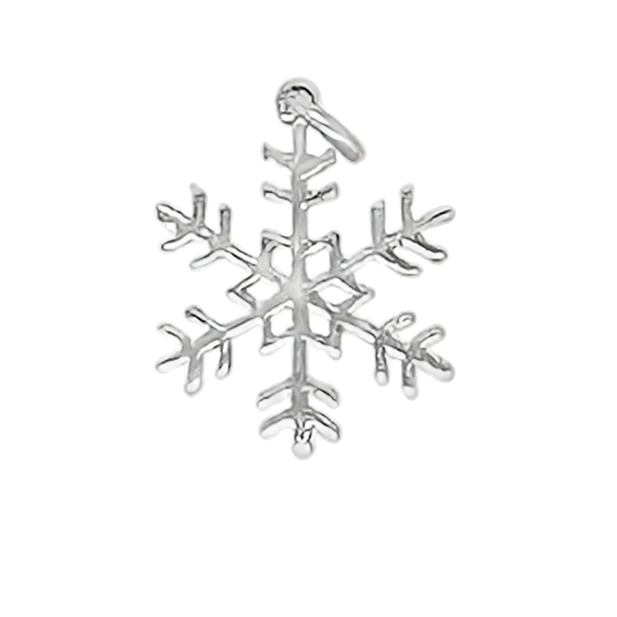 18K White Gold Snowflake Pendant