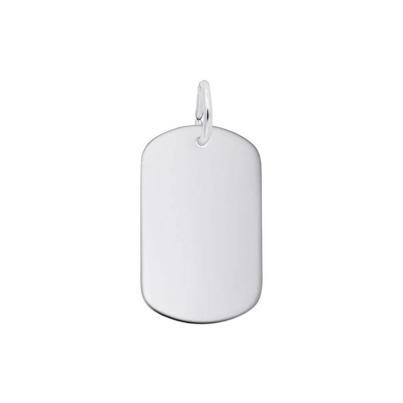 Sterling Silver 13mm Engraveable Dog Tag - 6564-000