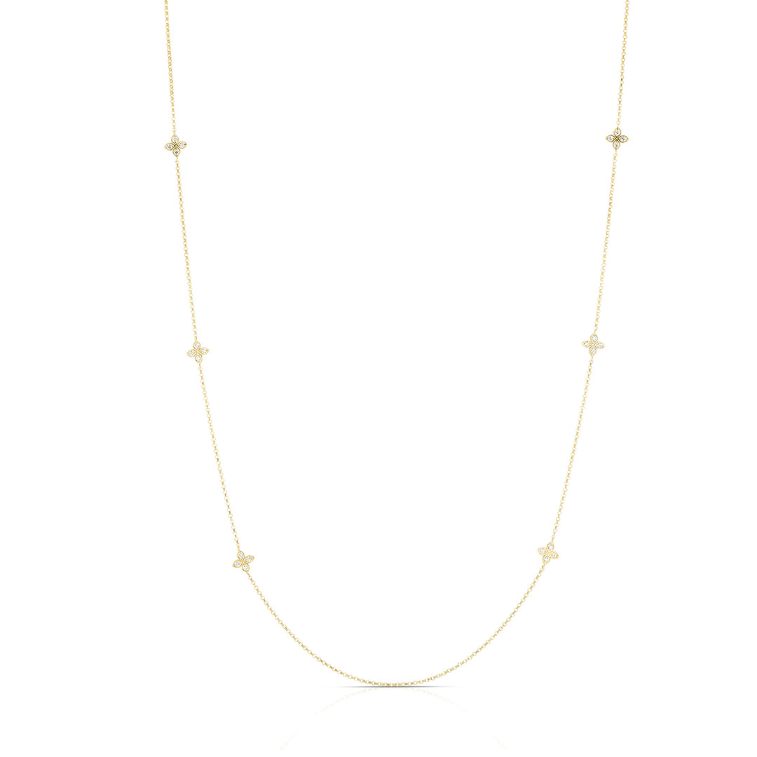 Roberto Coin 18K Yellow Gold Diamonds by the Inch Necklace