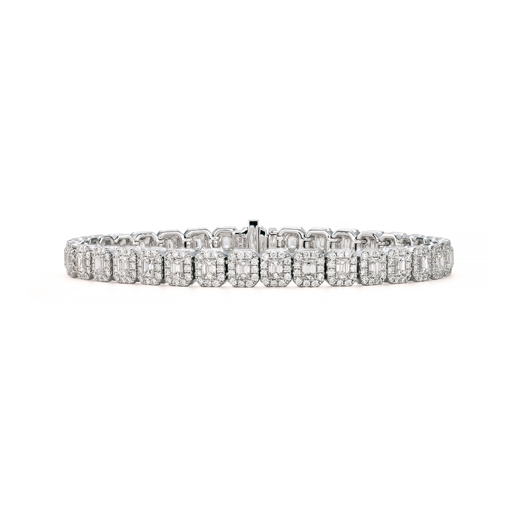 18K White Gold Diamond Tennis Bracelet