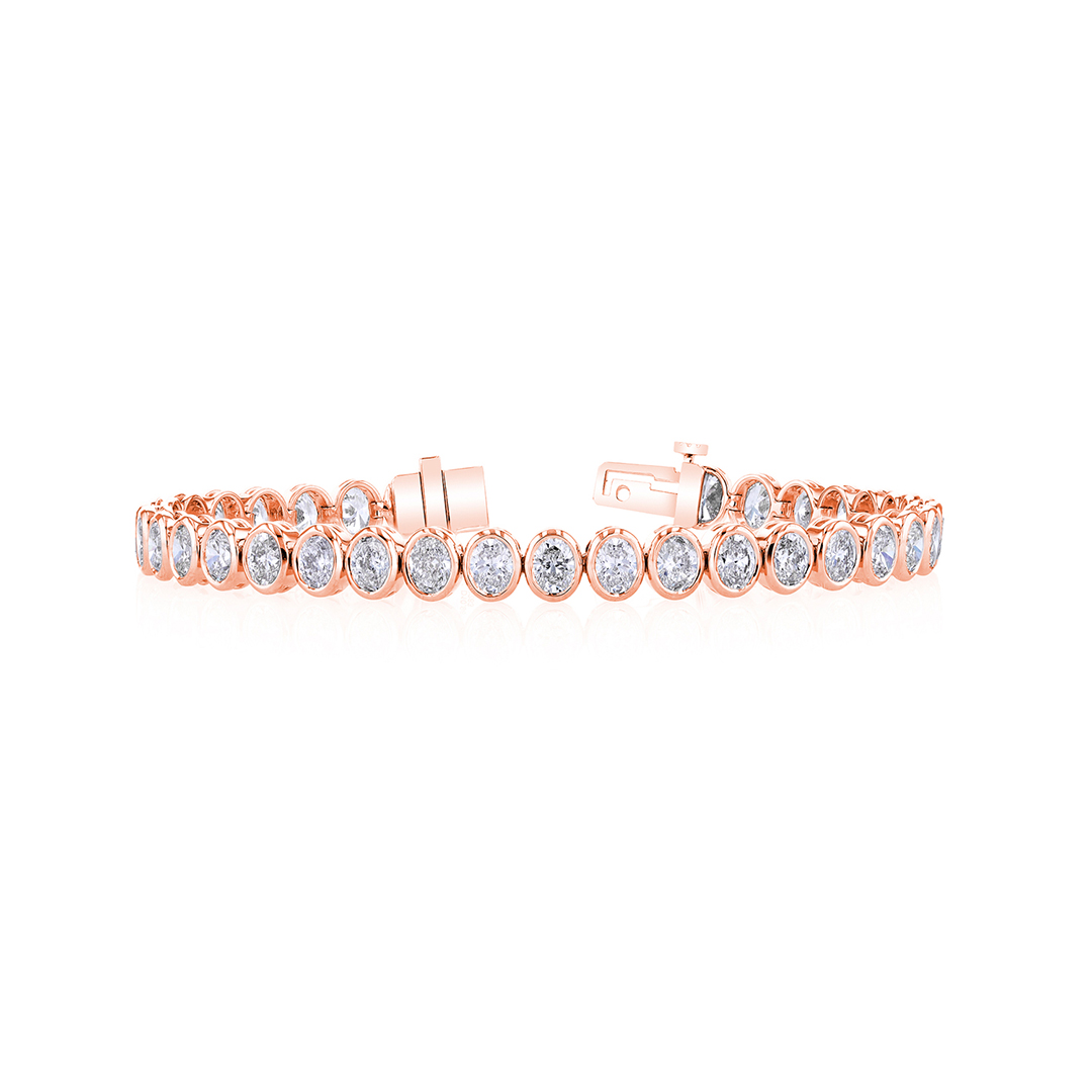 18K Rose Gold Diamond Tennis Bracelet