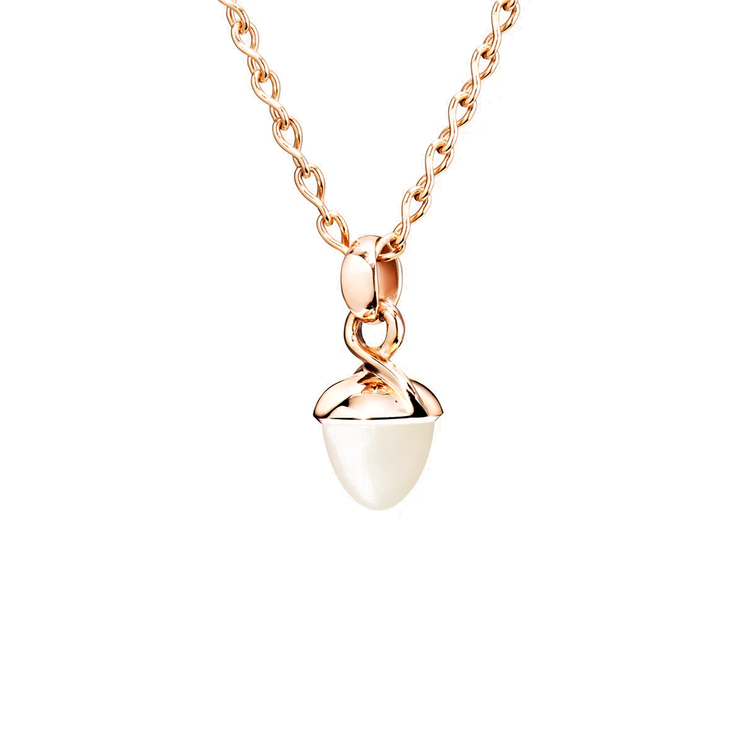 Tamara Comolli 18K Rose Gold Mikado Sand and White Moonstone Pendant