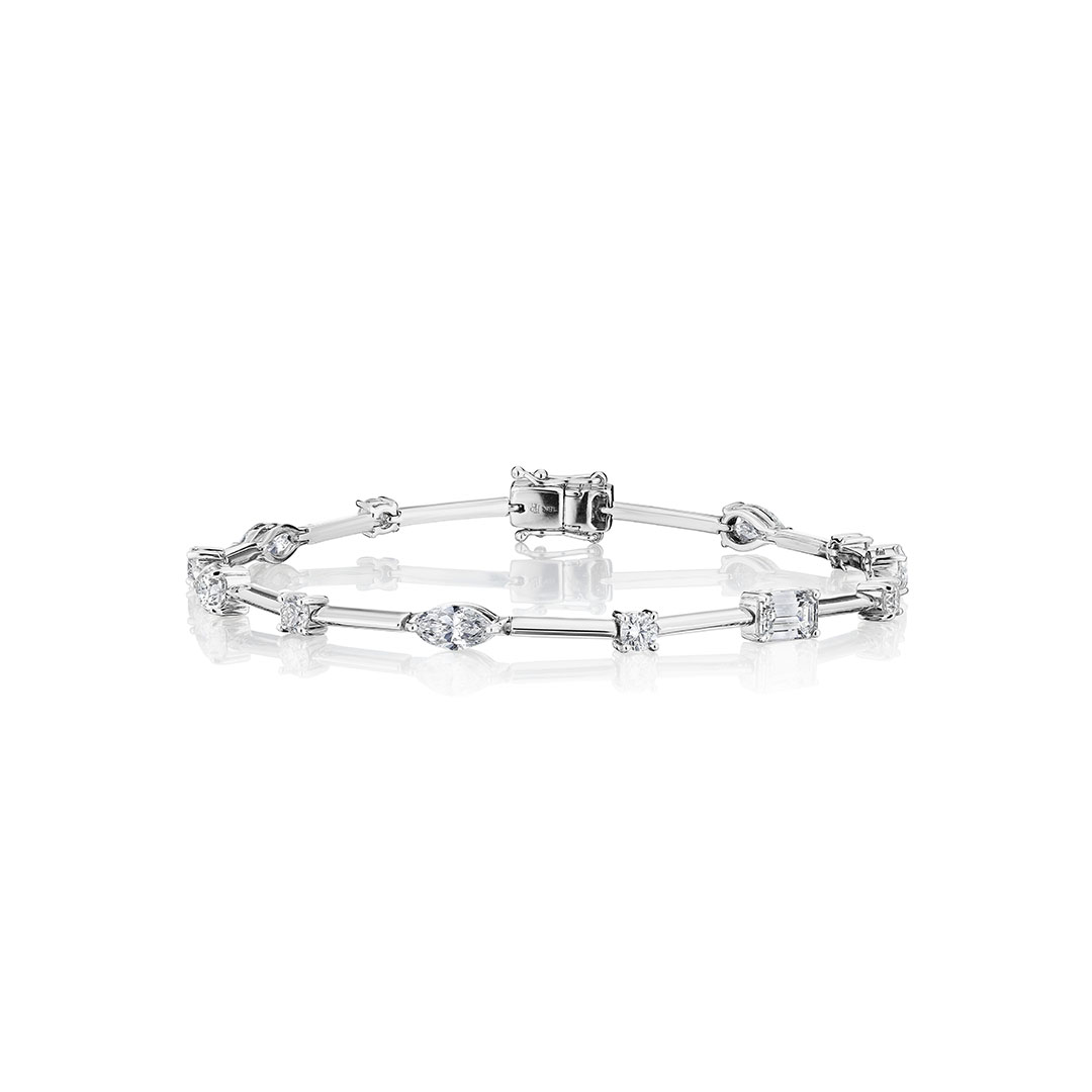 Penny Preville 18K White Gold Luna Diamond Bracelet - B9244W