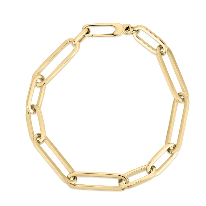 Roberto Coin 18K Yellow Paperclip Chain Bracelet