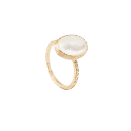 Marco Bicego 18K Yellow Gold Siviglia Mother of Pearl and Diamond Ring - 6222
