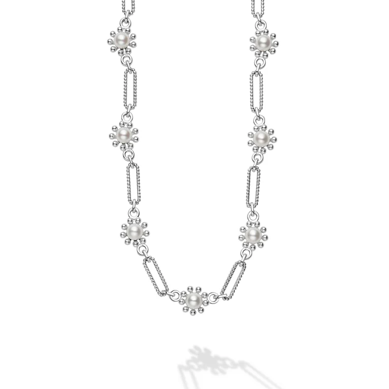 LAGOS Sterling Silver Luna Pearl Necklace