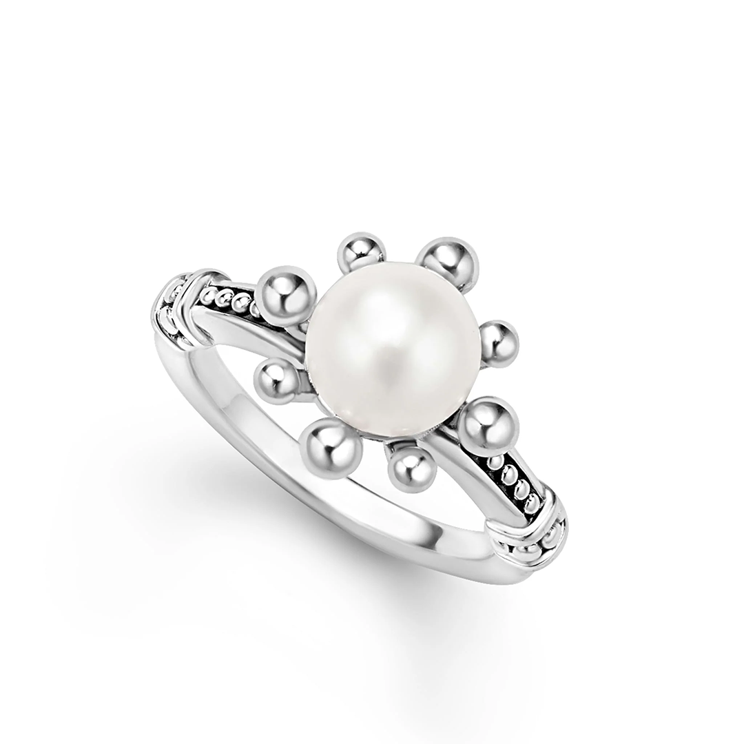 LAGOS Sterling Silver Luna Pearl Ring